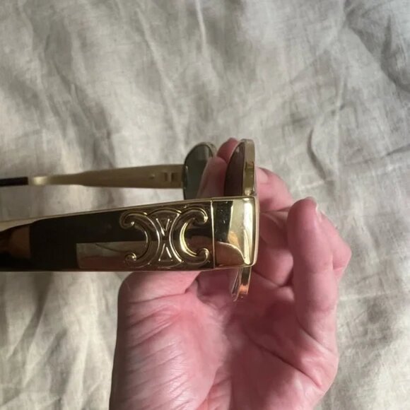 Celine Oval-frame gold-tone acetate Sunglasses - Picture 4 of 4